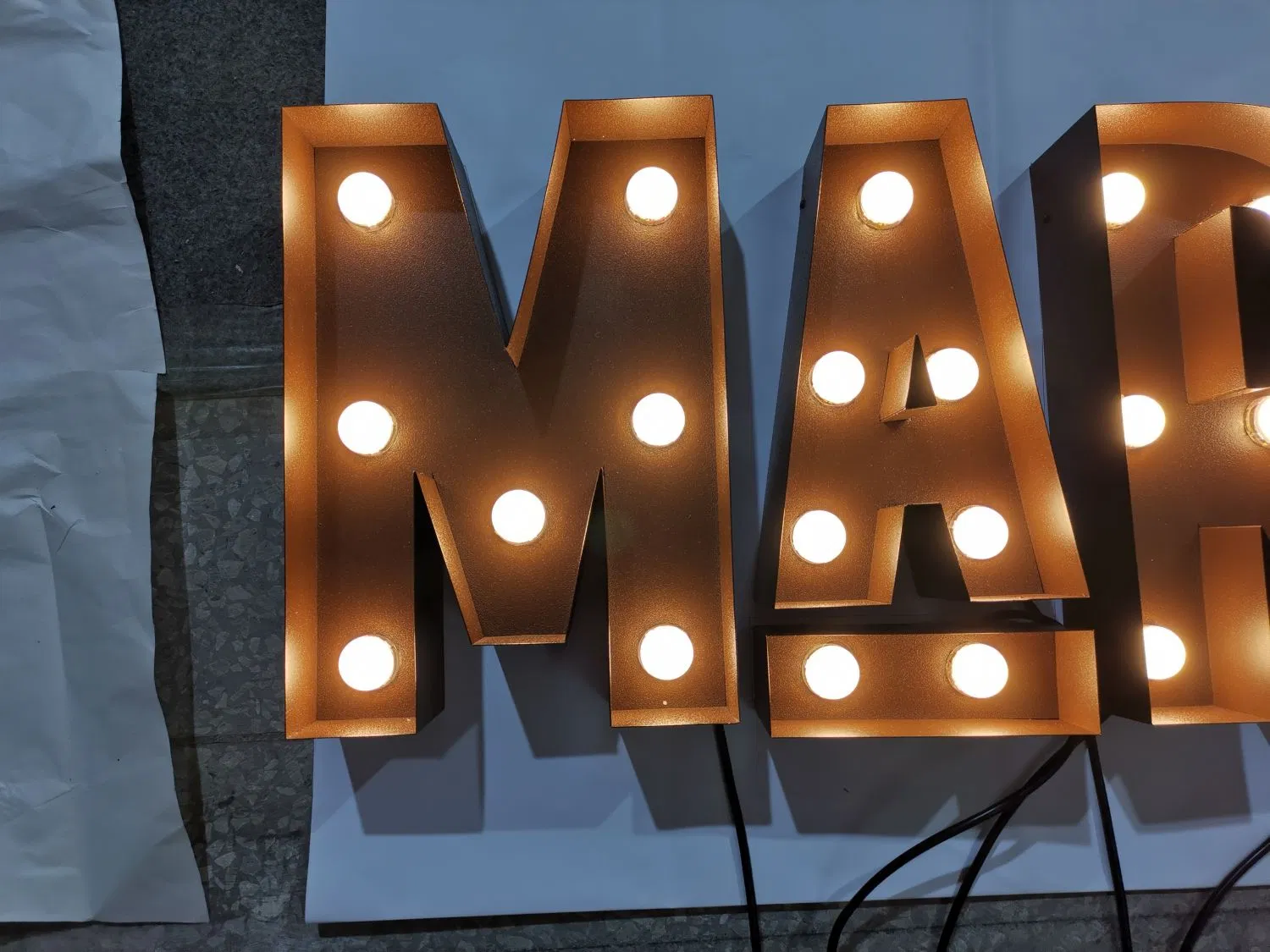 Antique Art Rusty Finish Letter Sign Marquee Letters