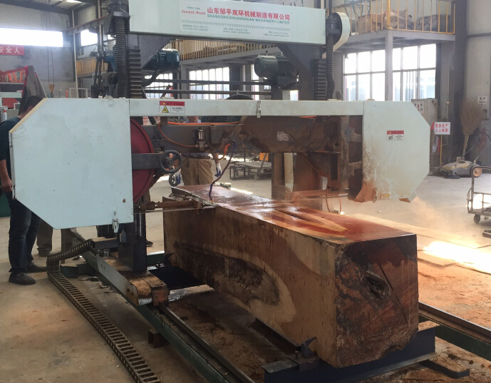 Ленточная пилорама для распиловки бревен стационарная