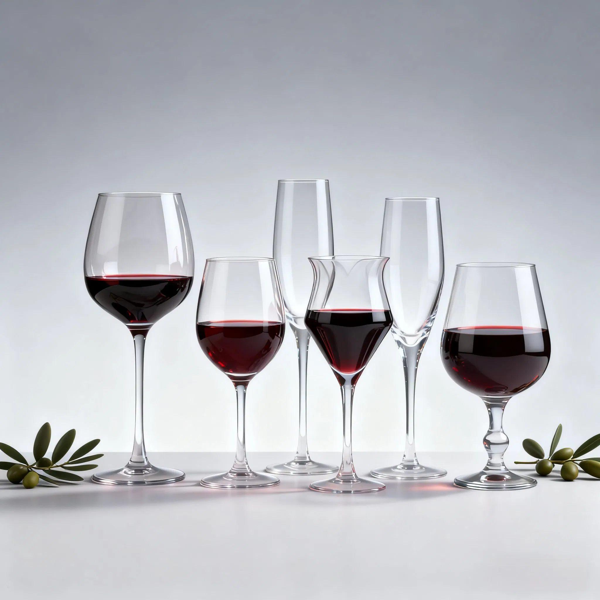 Hard Transparent Wine Glasses Custom Unbreakable Champagne Glasses Glass Cups for Party