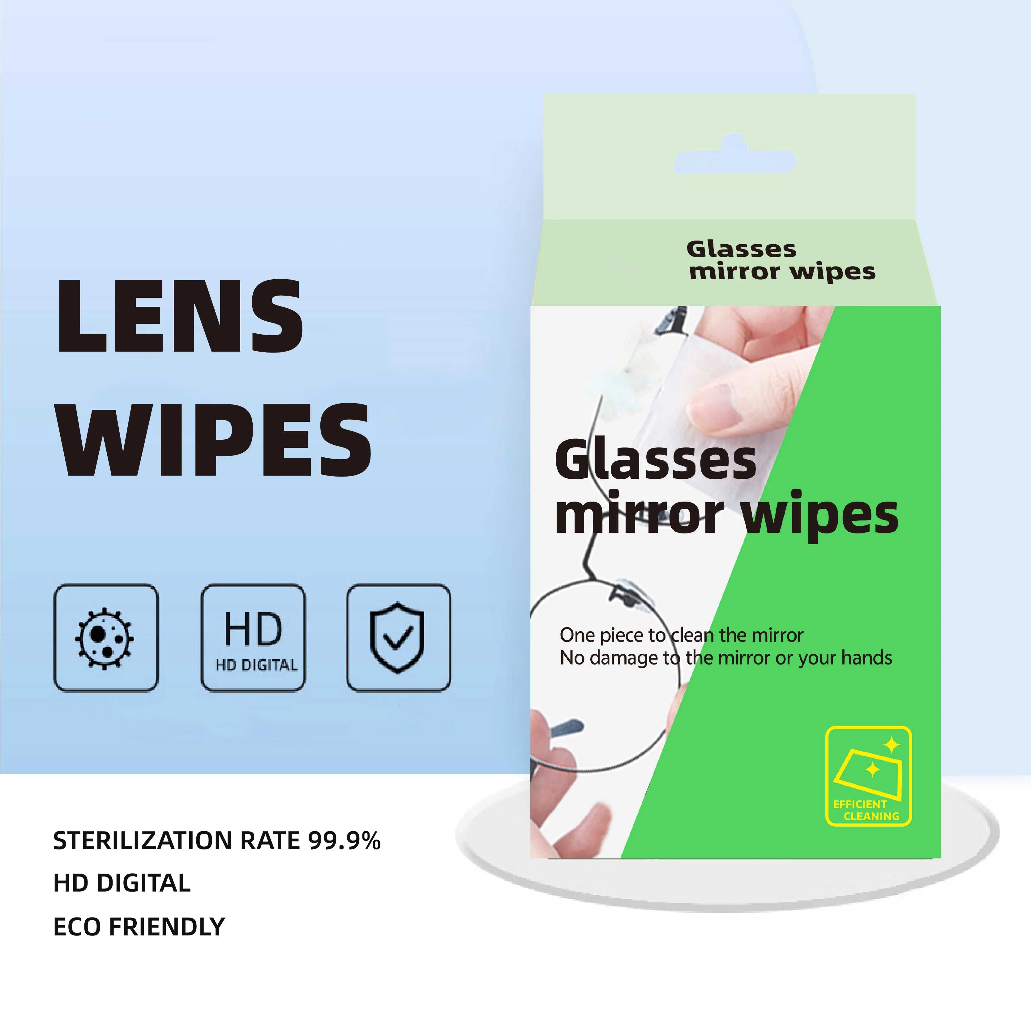 Professional Optical-Grade Strong Anti-Fog Quick-Drying Cleaning Lens Wipes
