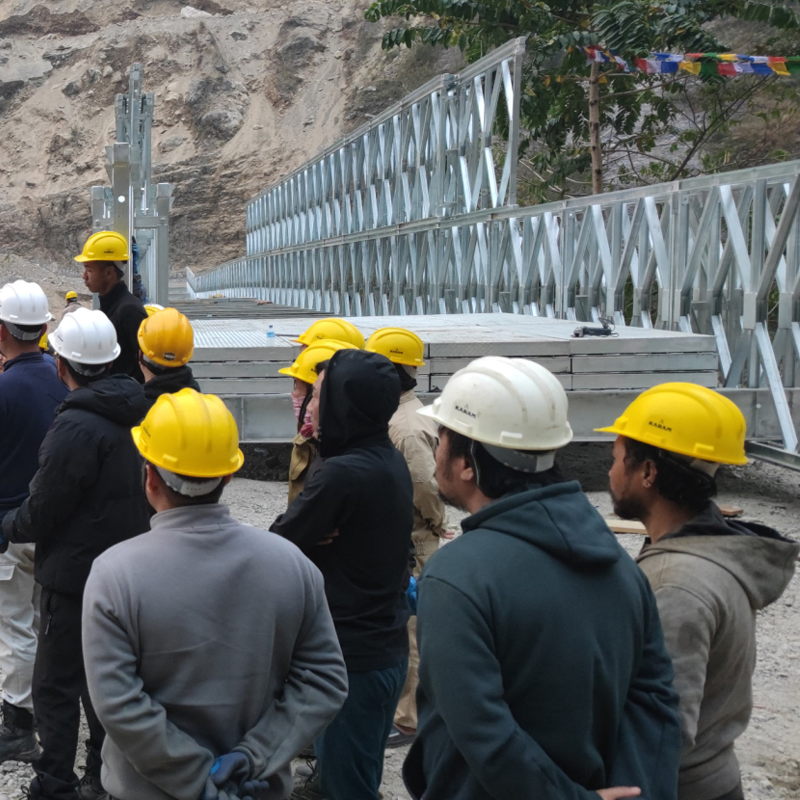 Top Notch Sturdy All Terrain Customized Pedestrian Bailey Steel Bridge Design