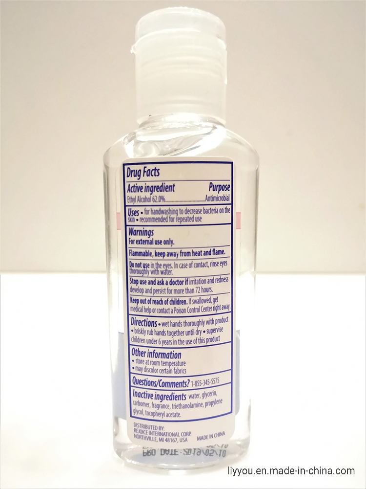 60ml Sterilized Hand Sanitizer Gel Household Disposable 75% Alcohol Disinfection Hand Wash