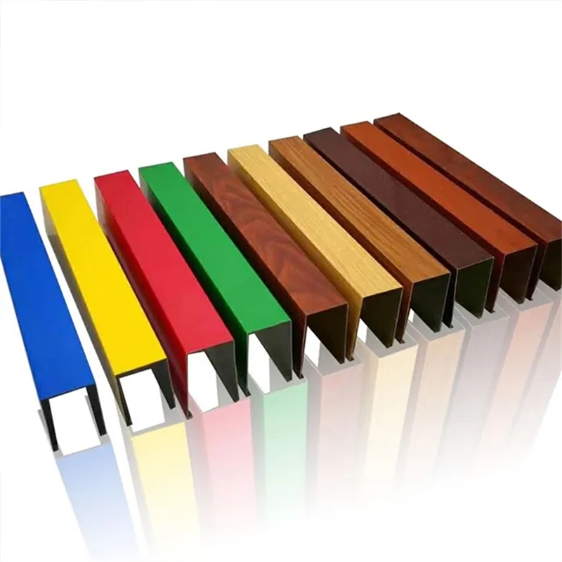 Factory Price Aluminum Profile Wood Baffle Ceiling System Metal Decorative Suspended Ceiling