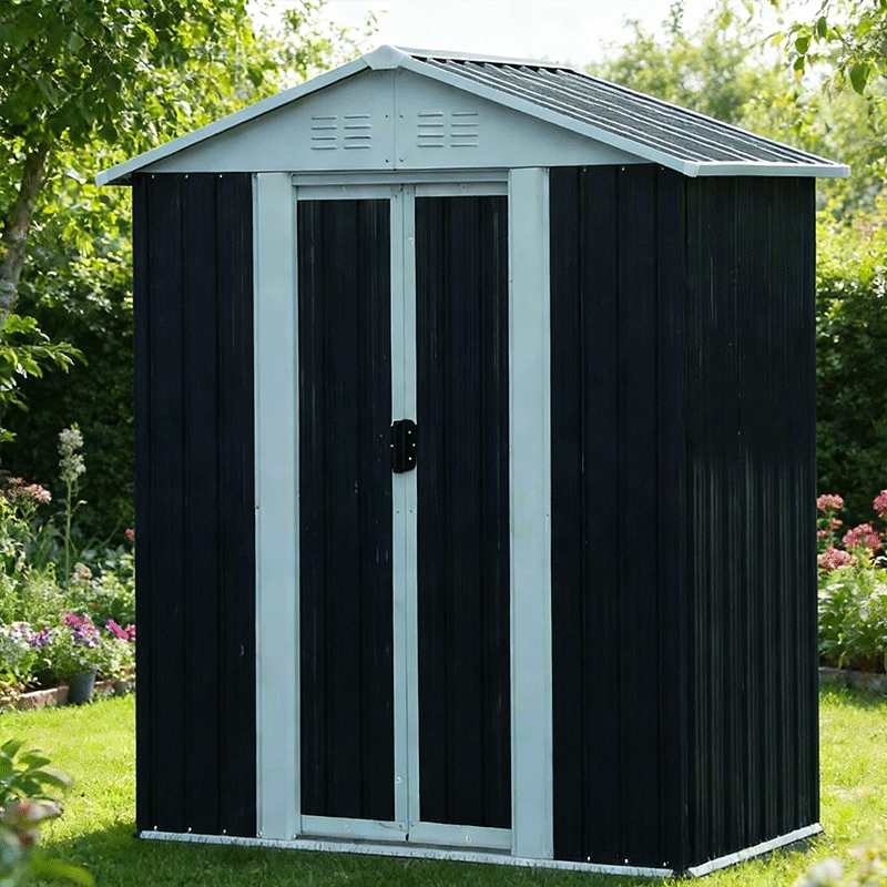 5X3 FT Outdoor Storage Garden Shed with Sloping Roof and Lockable Door