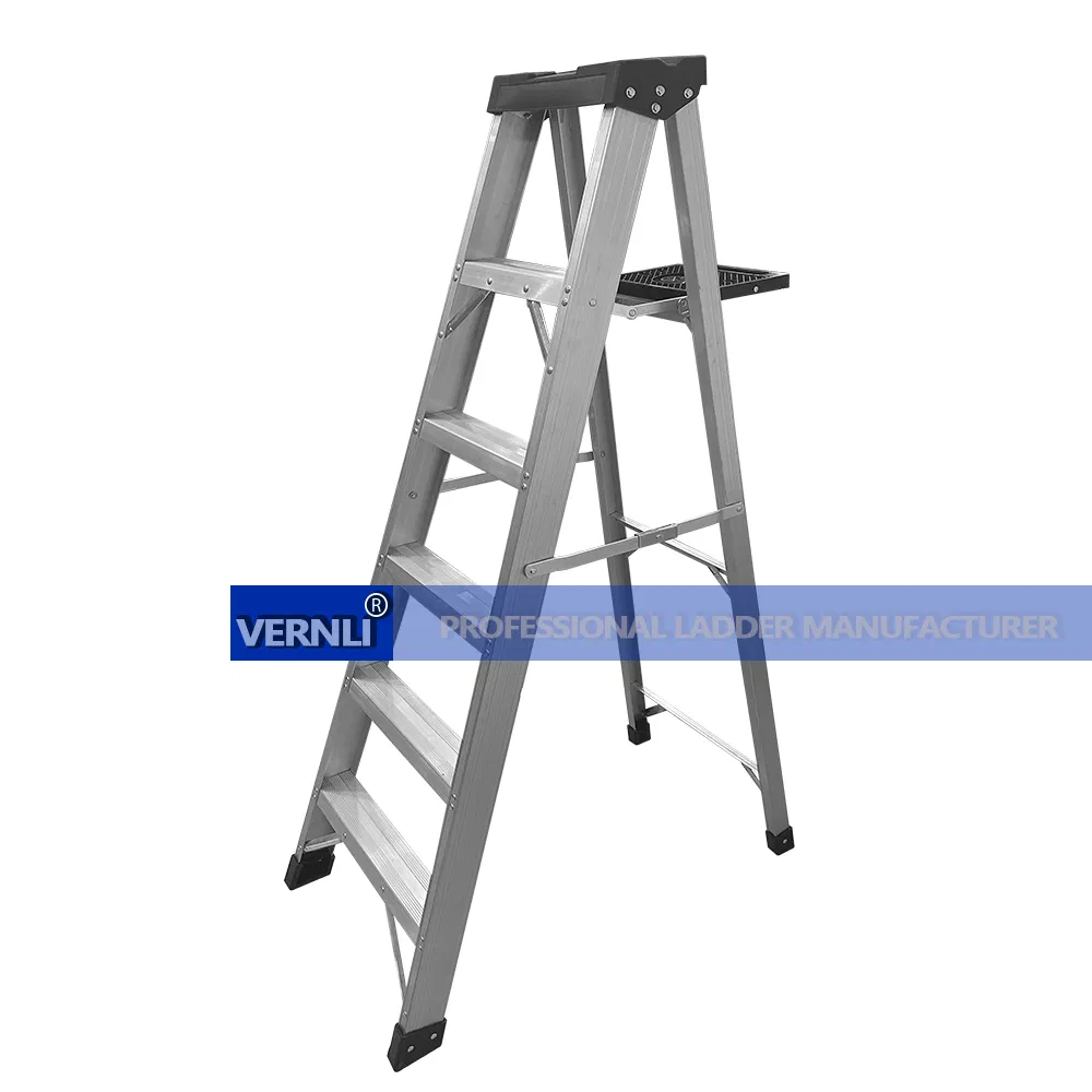 375 Lbs Max Load Aluminum Platform Step Ladder for Construction Use
