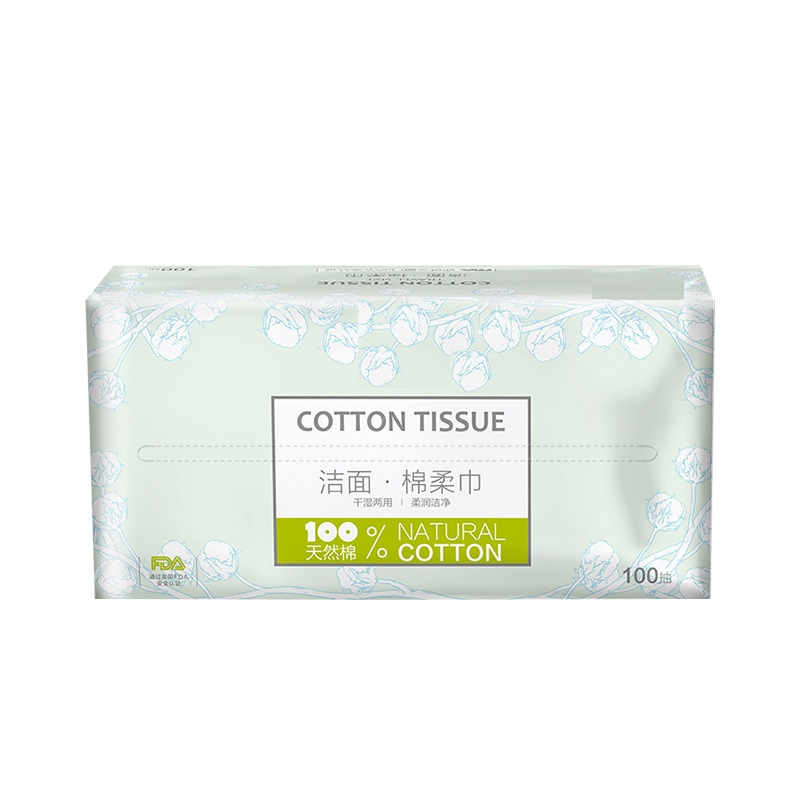 Customized Disposable 100% Cotton Soft Face Cleansing Towel for Skin Care