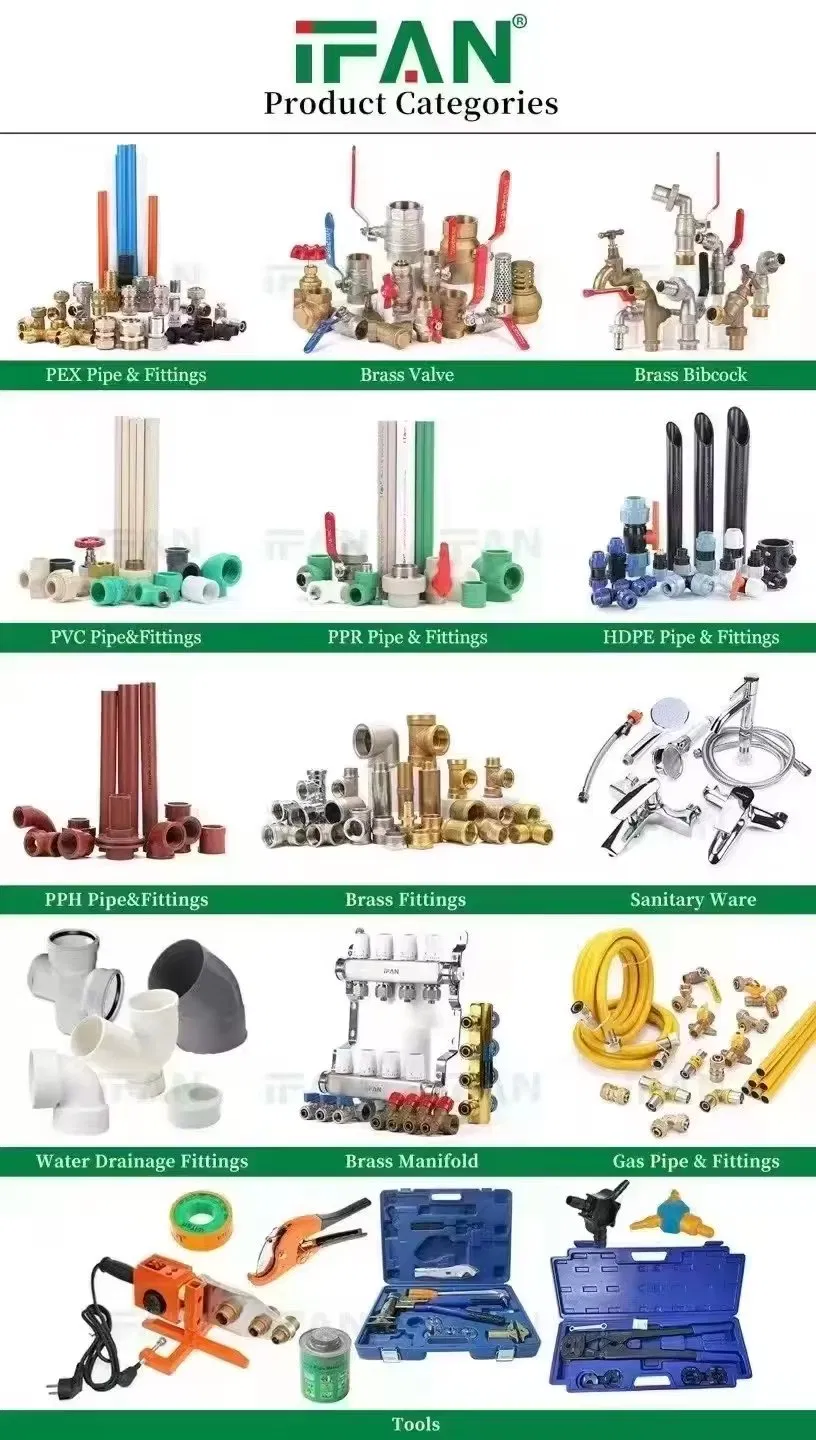 Ifan Forged High Pressure Pex Crimp Fitting Multilayer Pex Pipe Press Fitting