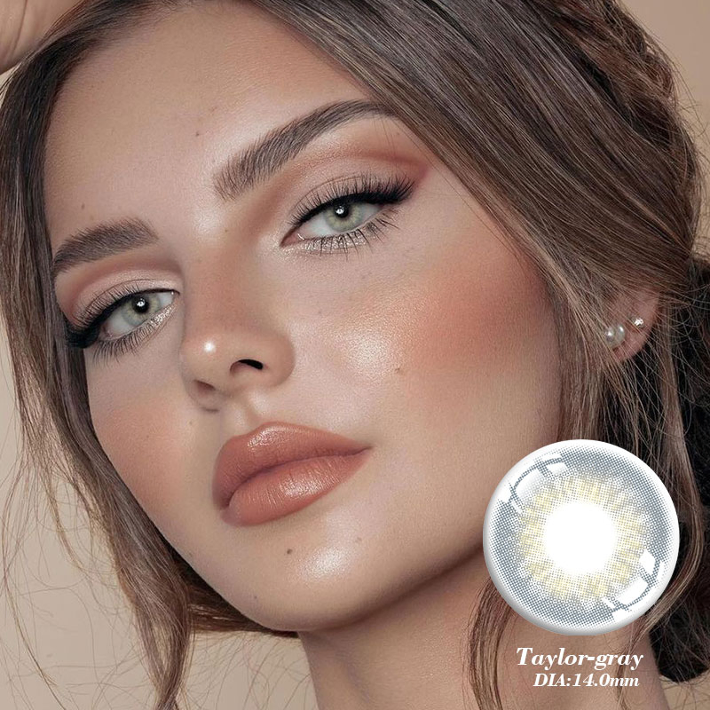 Hot Taylor Grey Color Contacts Lens Wholesale Colored Contacts Natural Look China Yearly Eye Contact Lenses Cosmetic Color Contact Lens