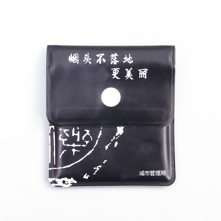 Wholesale Glossy Grey Aluminium Mini Malboro Portable-Ashtray-Bag Pocket Cigarette Ash Storage Bag Ashtray Ashes Bag
