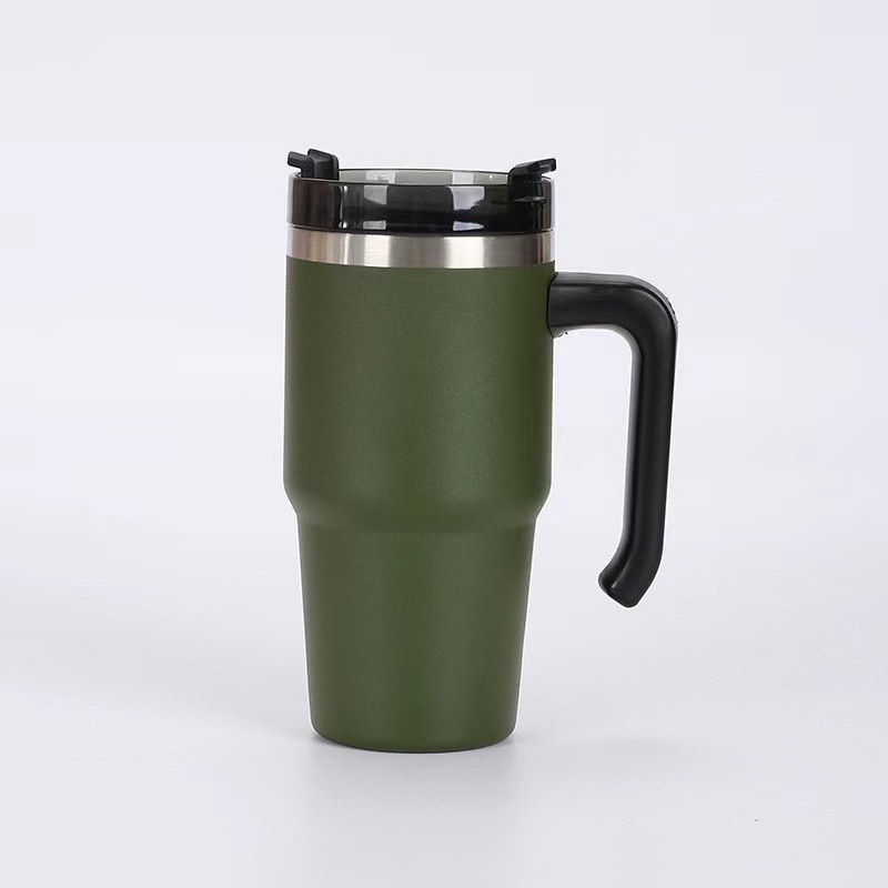 Термос вакуумный 20 oz с ручкой, сталь 304