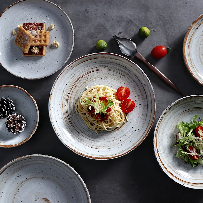 Pottery Dinnerware Set Dining Plates Set Dinnerware Stoneware Dinnerware Sets