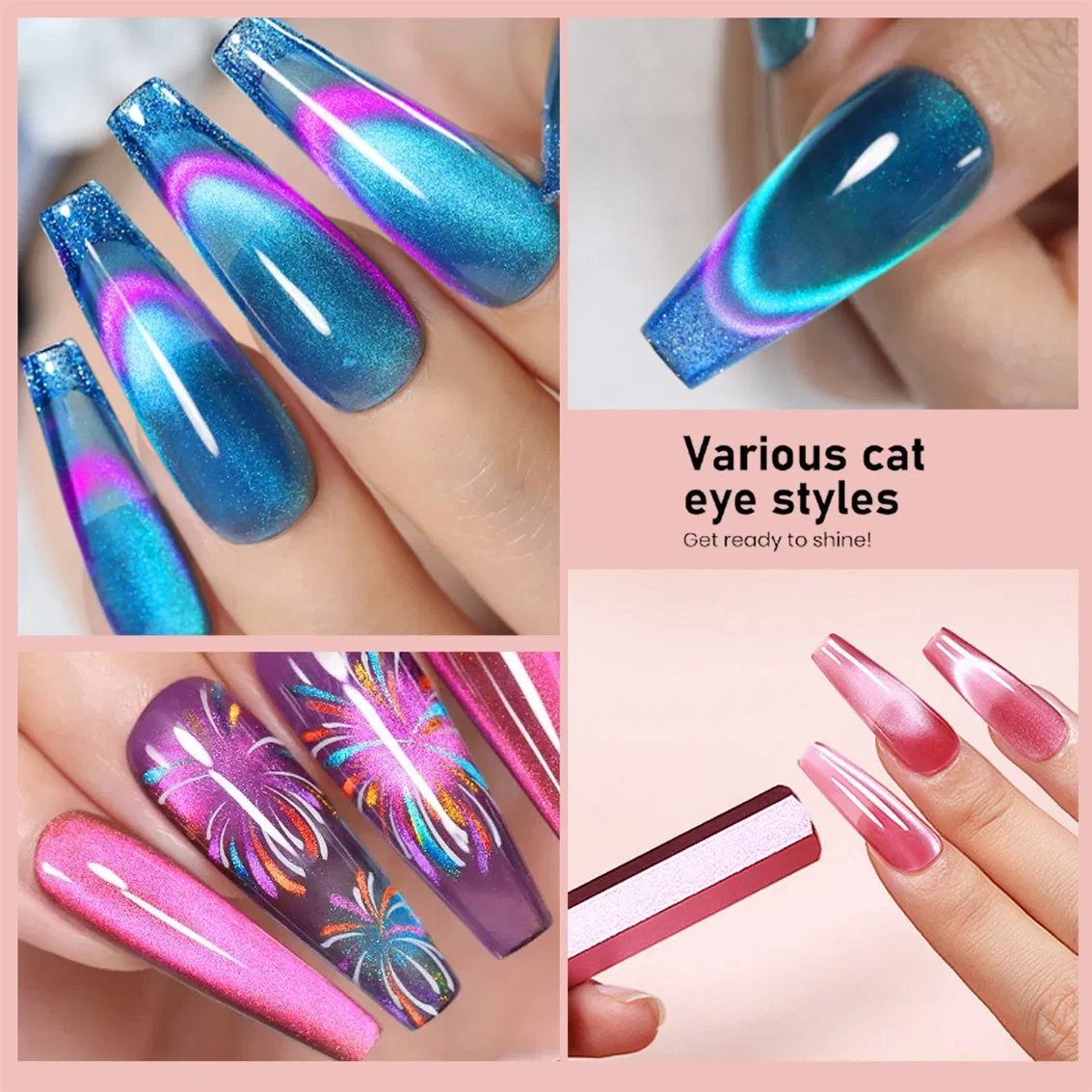 Nail New Hexagonal Optimus Prime Large Magnet Strong Cat Eye Double Head Thickened Multi-Functional