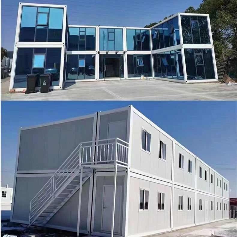 Flat Pack Container House Portable Modular Integrated Prefabricated Sandwich Panel Prefab Booth Store Building Gallery Command Center Meeting Guard Camp Home