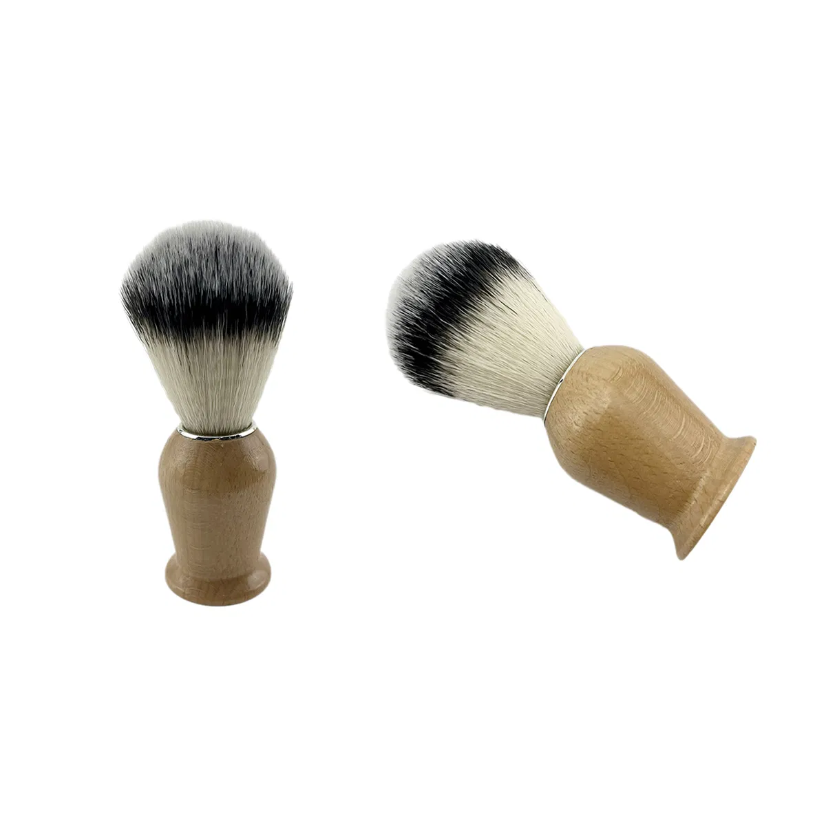 Customized Personality Logo Beard Brush Men's Simple Fashion Shaving Brush with Wood Handle