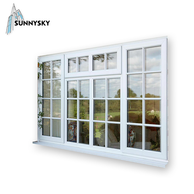 OEM Service Vinyl Sash Arched UPVC Casement Drawing Window
