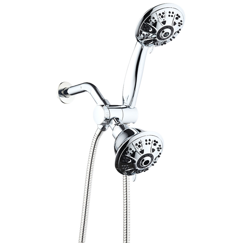 Complete High-Pressure Shower Combo with Dual Spray Functions, Rainfall Overhead Shower