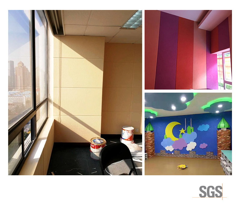 15mm Fire Proof Polyester Fiber Decorative Acoustic Panel for Meeting Room
