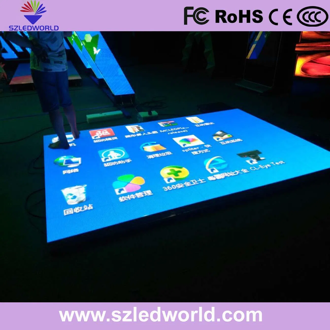 Indoor / Outdoor Interactive Dance Floor LED Screen P6.25