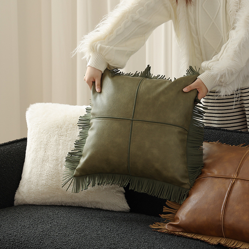 Stylish PU Cushion Cover for Modern Home Decor Needs