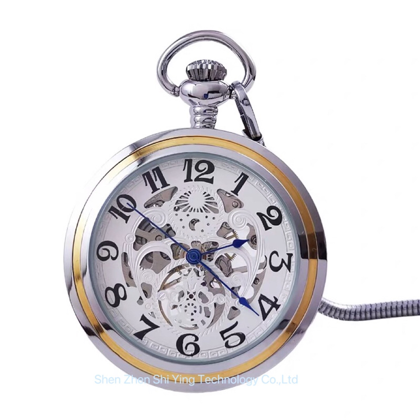 Vintage Janpan Movement Two Tone Open Face Pocket Watches with Chain