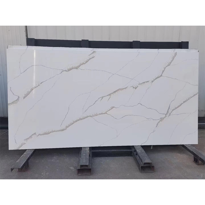 Wholesale Artificial Marble Calacatta Series White Quartz Big Slabs Stone Construction Decoration for Countertop/Bathroom Wall Tiles/Vanity Top Building