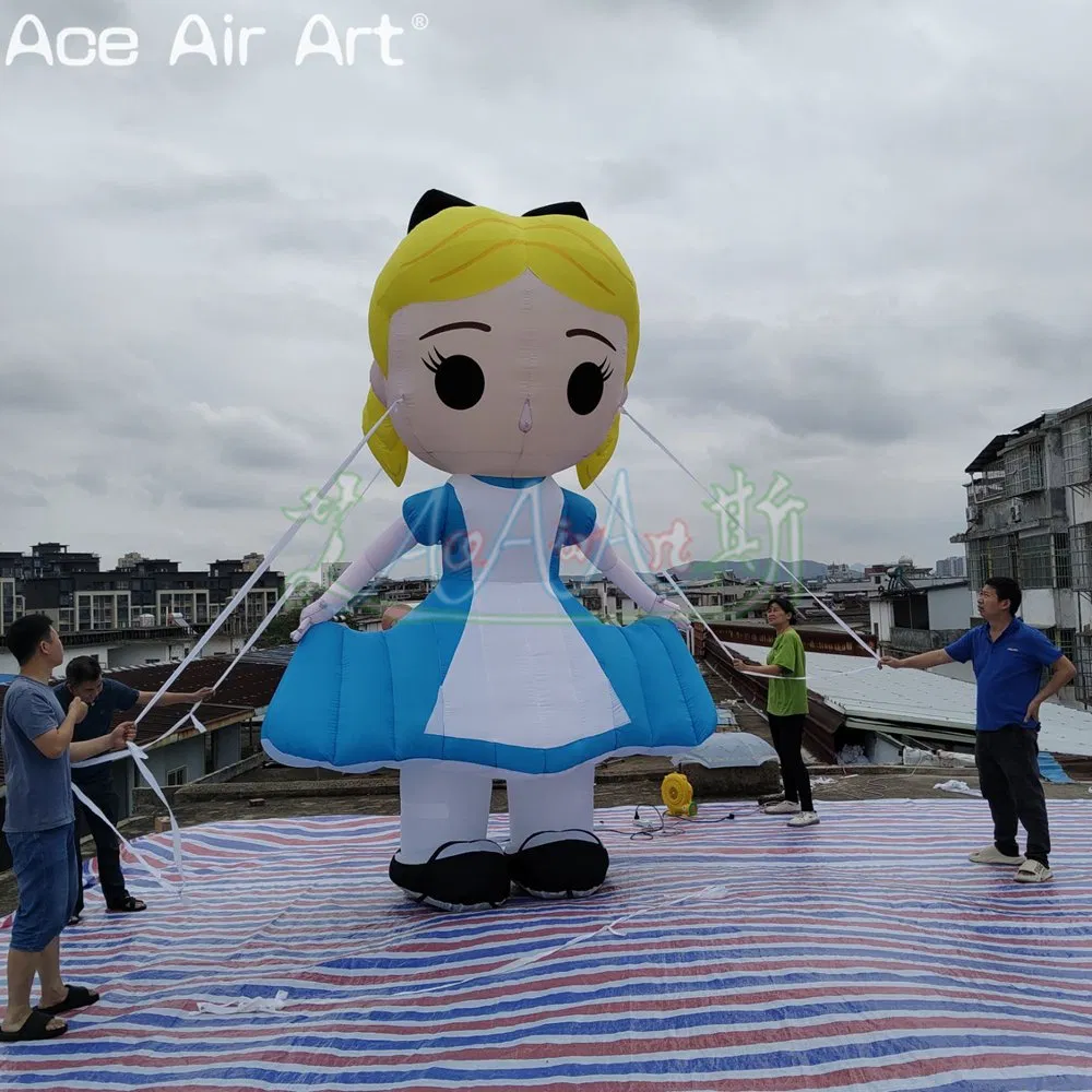 Customized Inflatable Princess Alice Cartoon Inflatable Movie Character Little Girl Model for Outdoor Parades