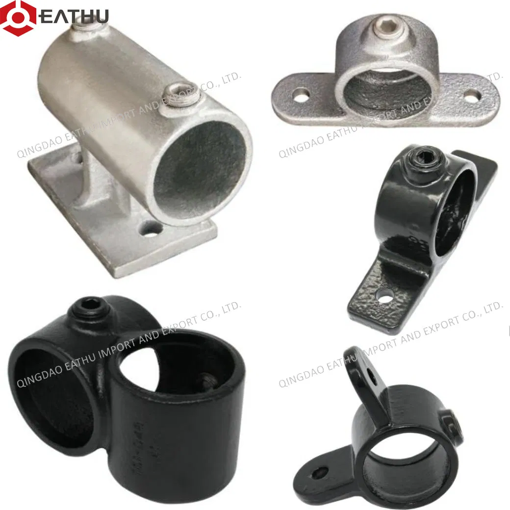 Powder Coating/Galvanized Malleable Iron Key Clamp Fittings for Handrail Systems/Guard Rail/Playground and Scaffolding