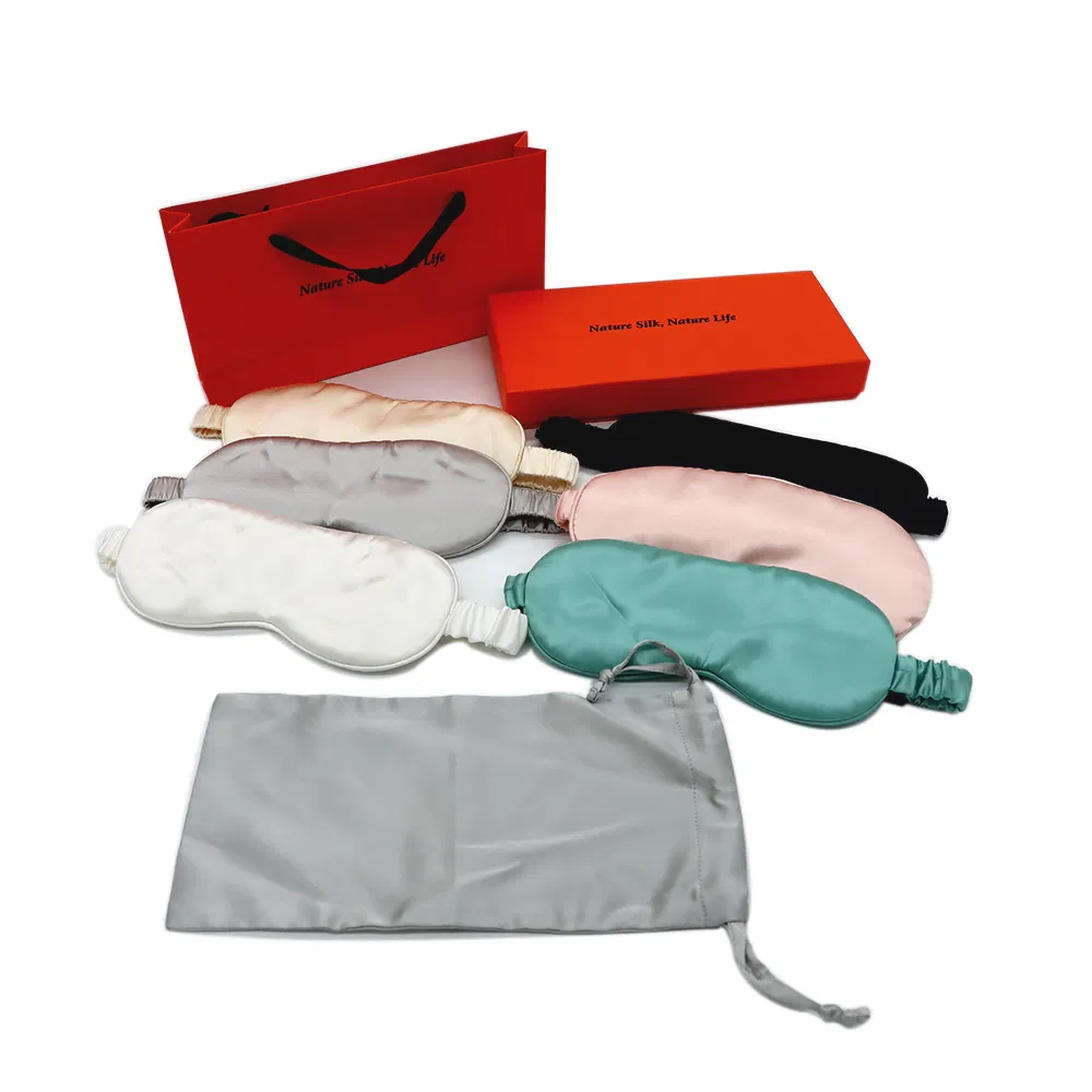 Custom Logo Unisex Premium Silk Sleep Masks 100% Blocking Light Side Sleeper Eye Mask