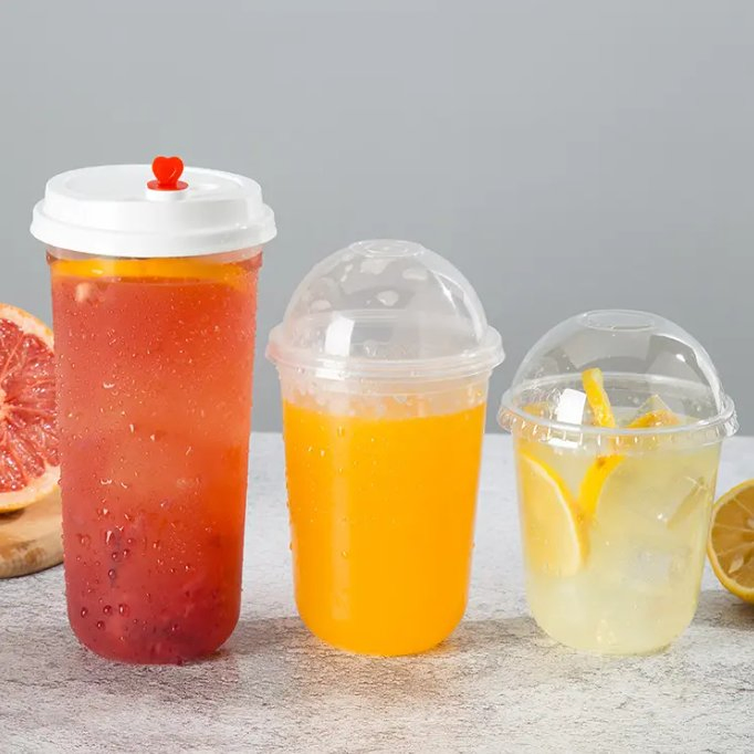 Прозрачный пластиковый стакан 16oz/22oz для Bubble Tea