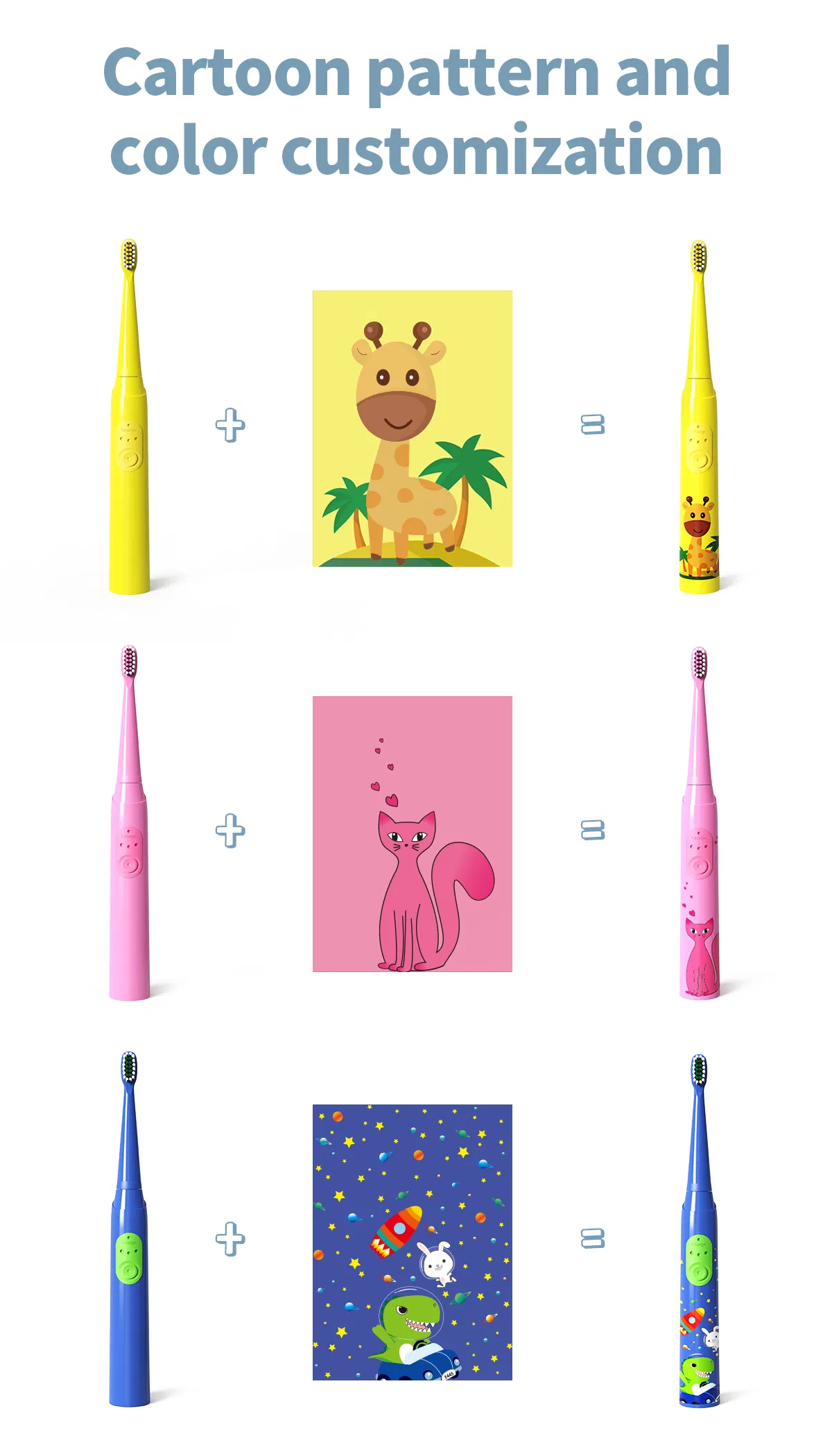 Soft Silicone Automatic Children Electric Toothbrush for Kids Baby Sonic Toothbrush