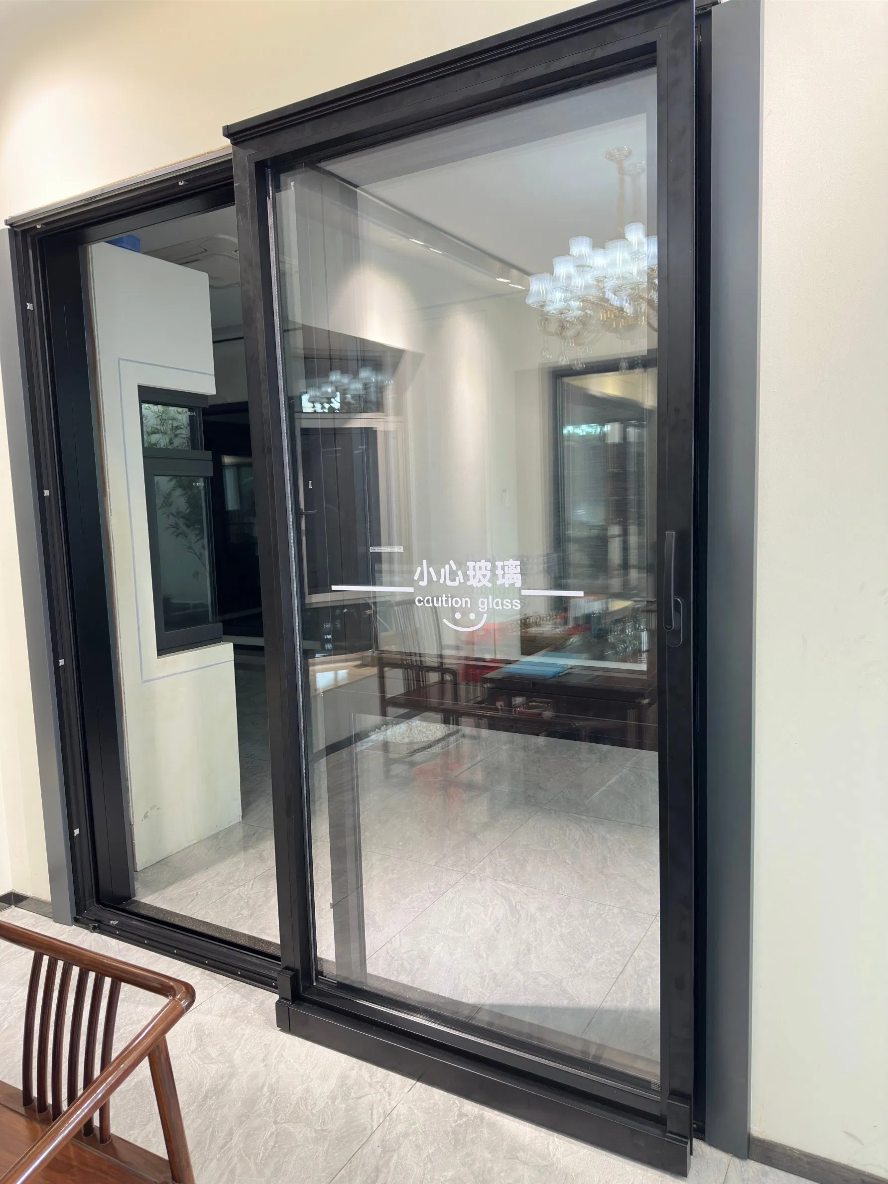 Interior Glass Door Frame with Sidelight for Commercial Office