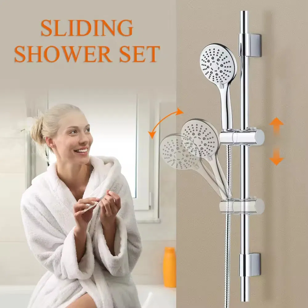 Stainless Steel Wall Mounted Adjustalbe Shower Sliding Bar