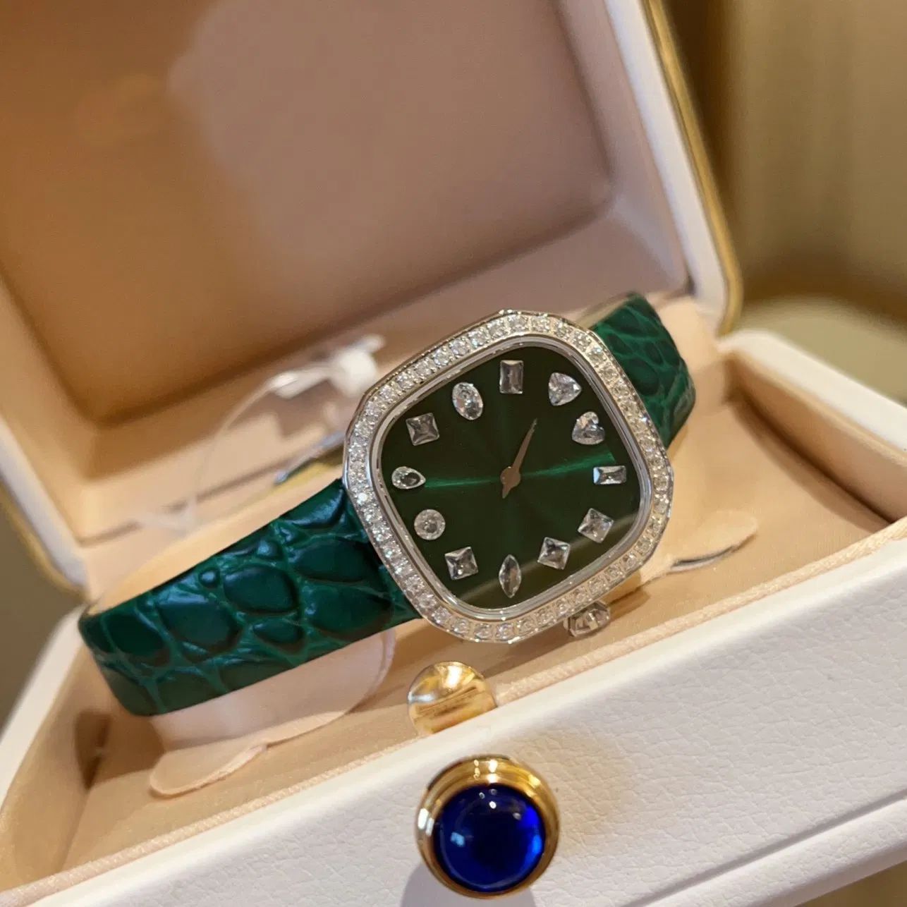 Tiffanny Style Luxury Ladies Diamond Watch Watch Elegant Women Clone Watch