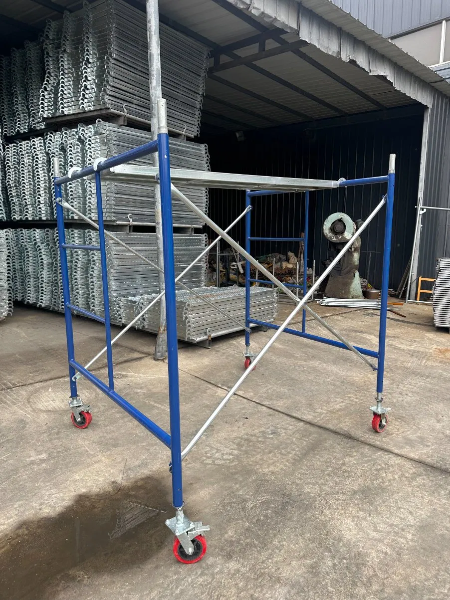 European Certified Power Coated Mobile Facade Reinforced Metal Frame Scaffolding