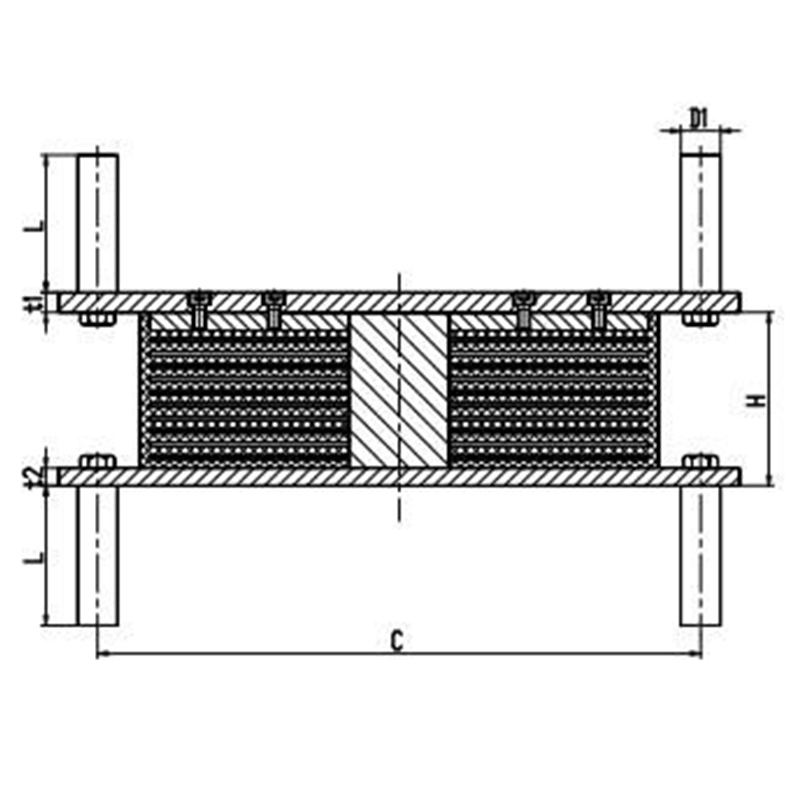 Hdr High Damping Seismic Isolation Bridge Bearing Base Isolation Bearing for Earthquake