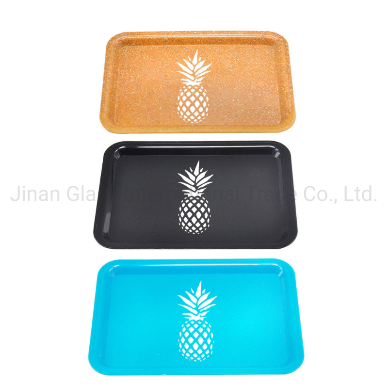 New Pineapple Set Plate Storage Tray with 40mm Cigarette Grinder