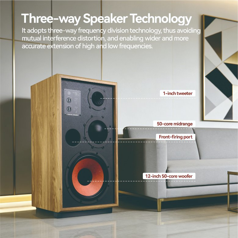 High-Demand Popular Products Walnut Grain Surround Lighting Home Speaker for Apartment Living Rooms