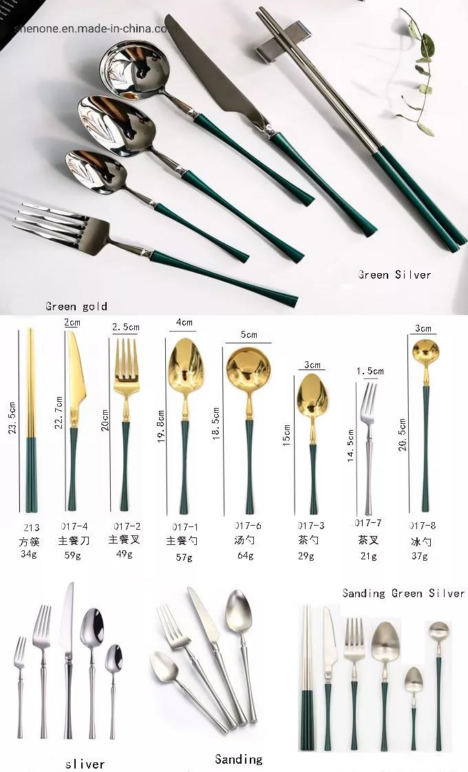 Shenone Black Coating Stainless Steel Dinnerware Spoon Set Knife Fork for Wedding Event