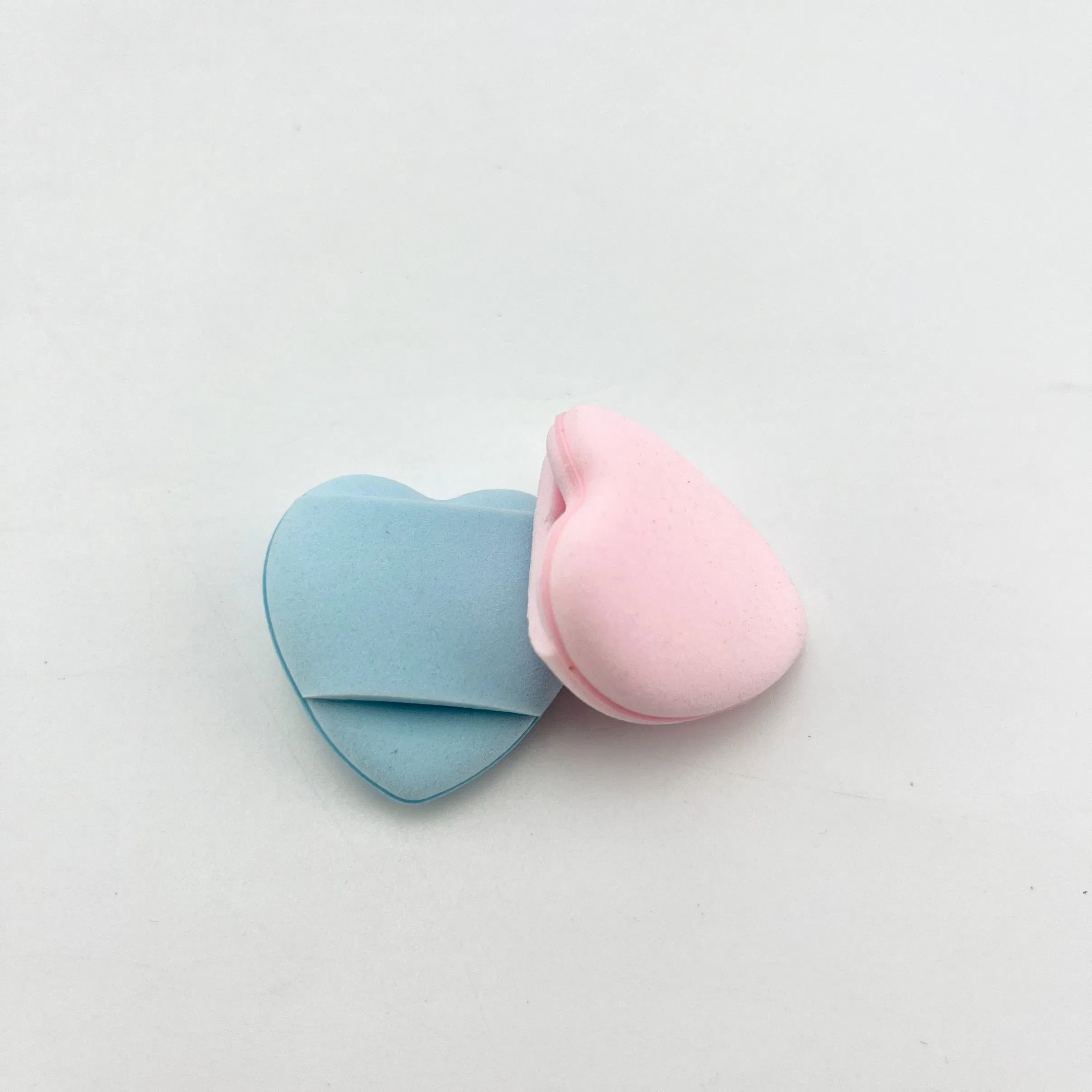 Custom Gift Beauty Tools Heart Shape Microfiber Makeup Powder Puff for Women Girl