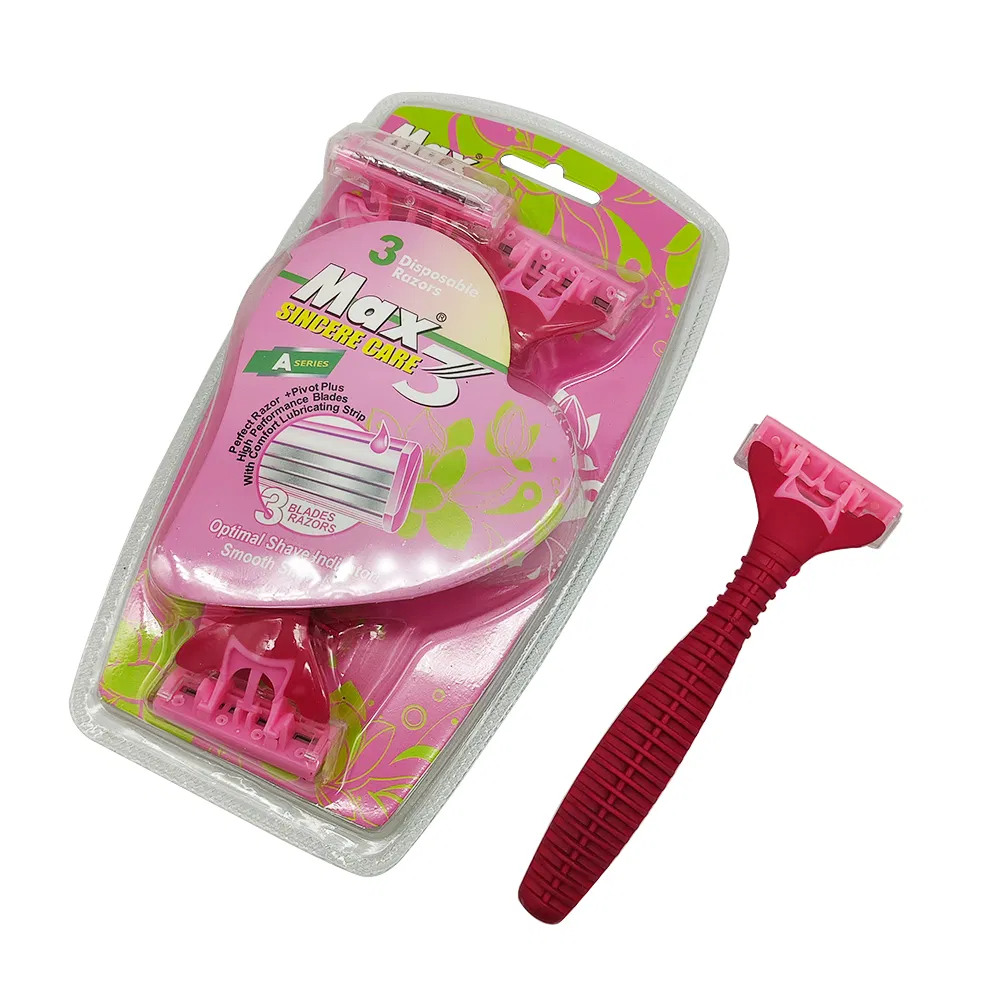 OEM Custom New Design Razor 3 Blade Women Shaving Razor Disposable