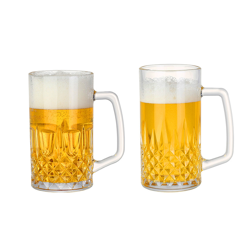 Classic Blowing Craft Beer Glass Pilsner Beer Mug Glass Cup with Handle