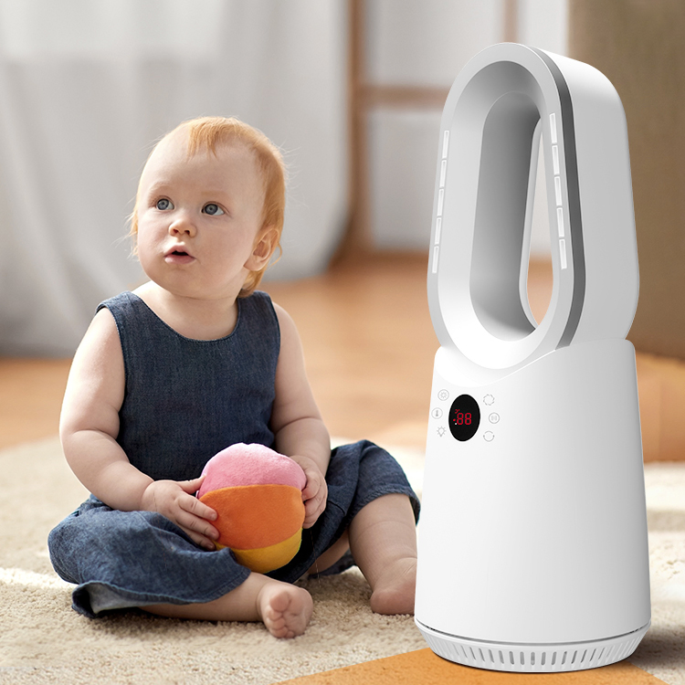 21/24/38 Inch Smart Fan and Warming Dual Purpose 2000W Night Light Office Room Portable Electric Bladeless Fan Heater