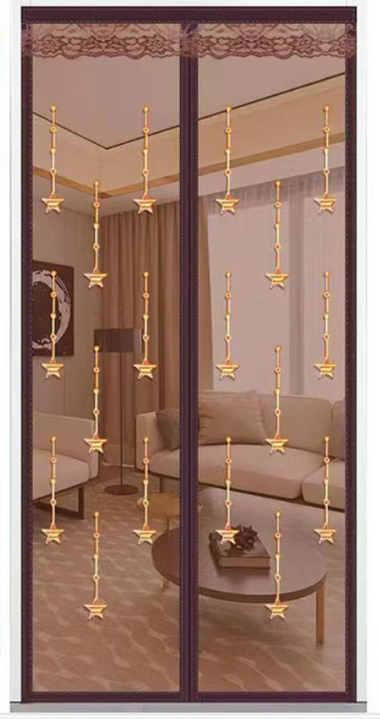 High-Density Embroidery Magnetic Screen Door Mesh for Home and Patio Tear Resistant Backdoor Screen Net with Magnetic Closure