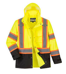 Reflective Rain Jacket Safety Jacket Waterproof Rain Coat