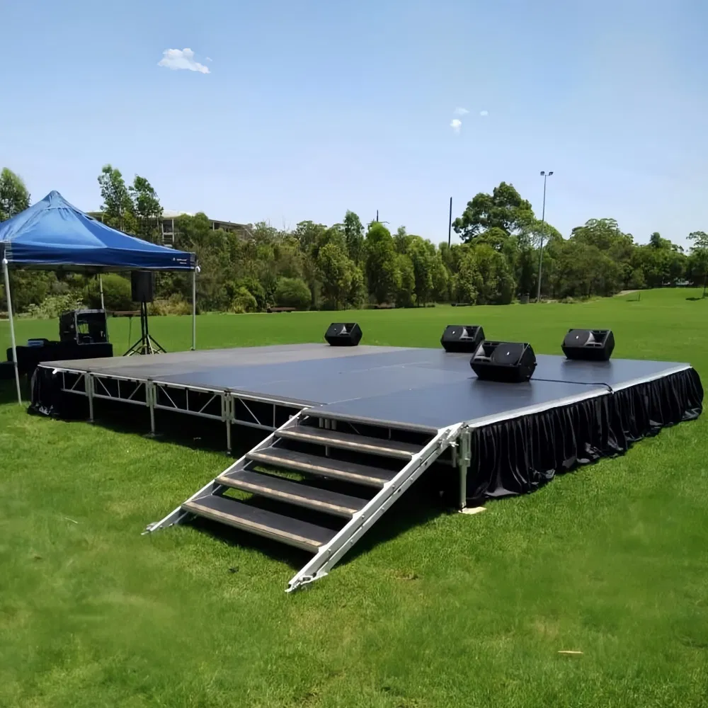Outdoor Mobile Stage Aluminum Concert Stage Aluminum Stage Platform Foldable Design for Events Concerts Weddings