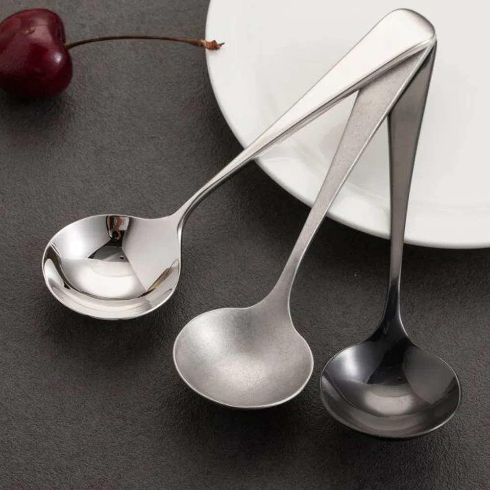 Novel Design Stainless Steel Dessert Yogurt Salad Coffee Tea Spoon