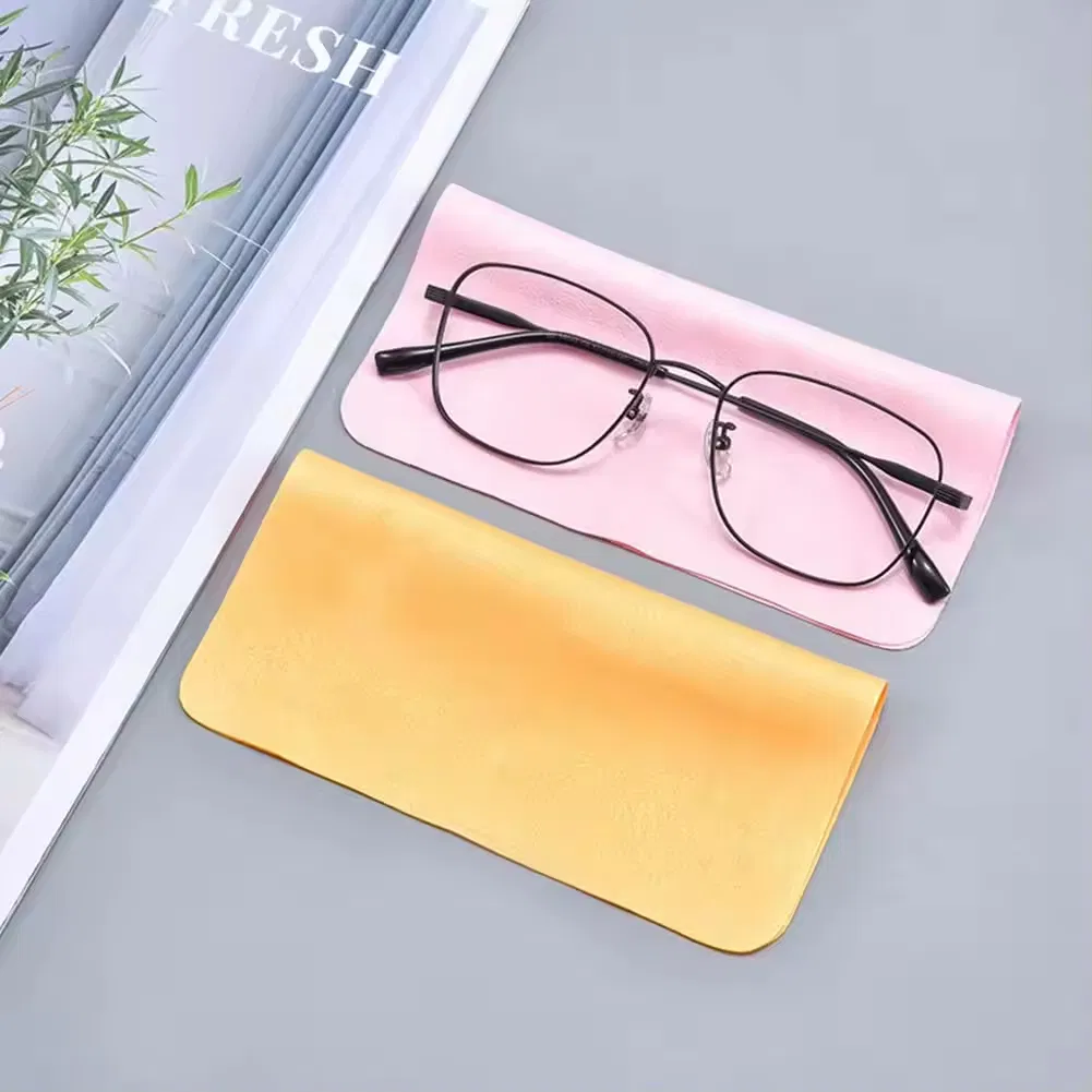 Soft Microfiber Suede Cloth for Phone and Glasses Screen Cleaning Square Patterned Glasses Cleaning Cloth