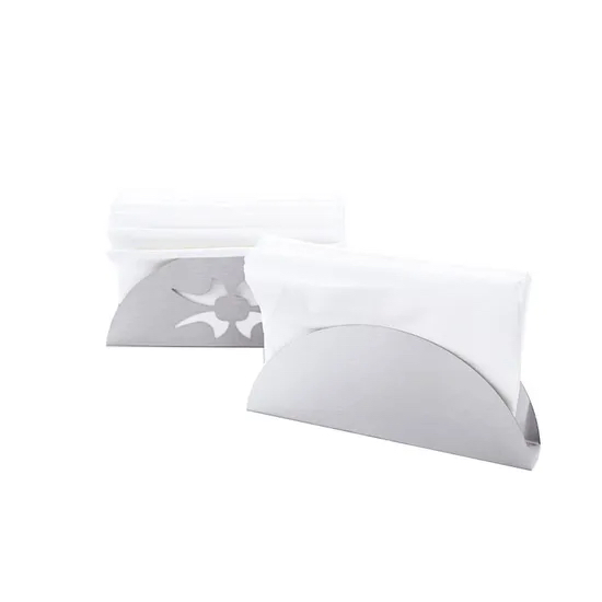 Stainless Steel Western Style Scalloped Tissue Box Paper Towel Napkin Holder W16_9