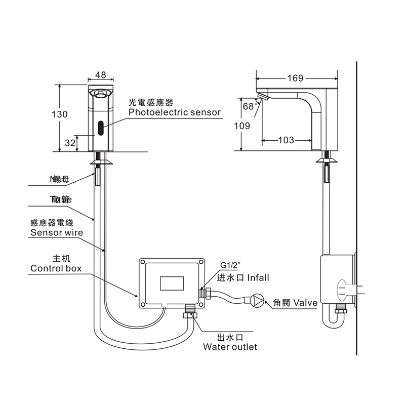 High Quality Smart Touchless Sensor Faucet Induction Bathroom Modern Faucet Mixer Brass Copper Body Touchless Faucet Sink Taps