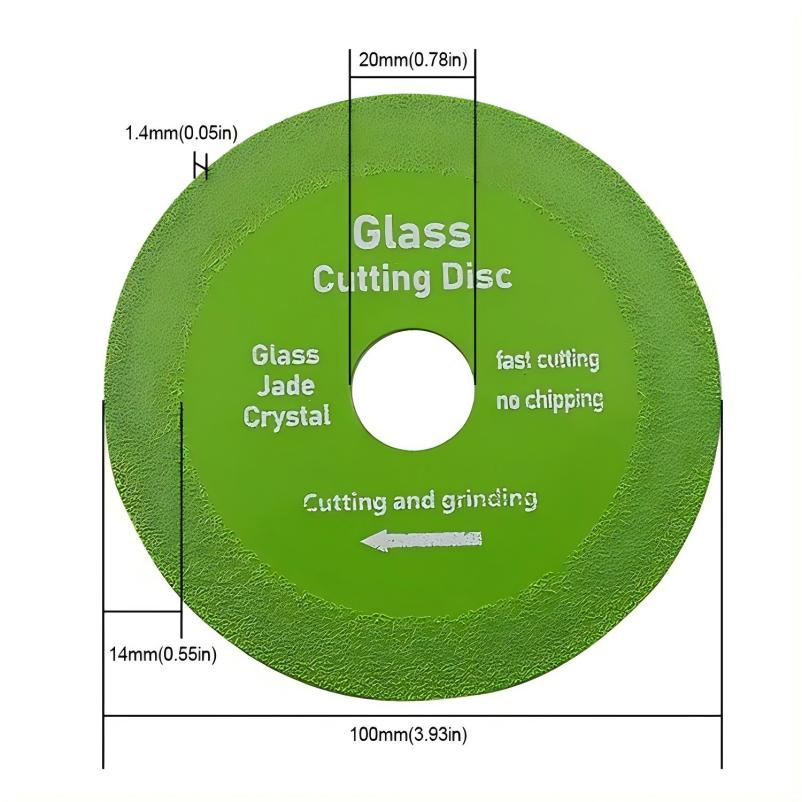 Versatile Diamond Glass Cutting Disc - Glass Saw Blade Customizable for Various Materials